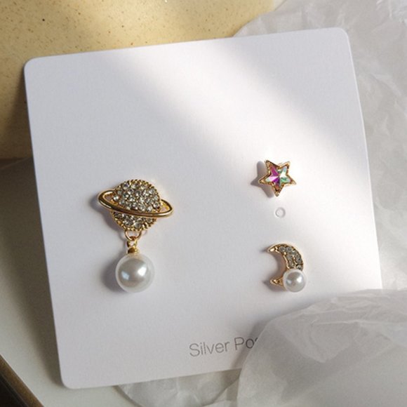 💕Last one 💙Galaxy Stud Earrings - Picture 3 of 5